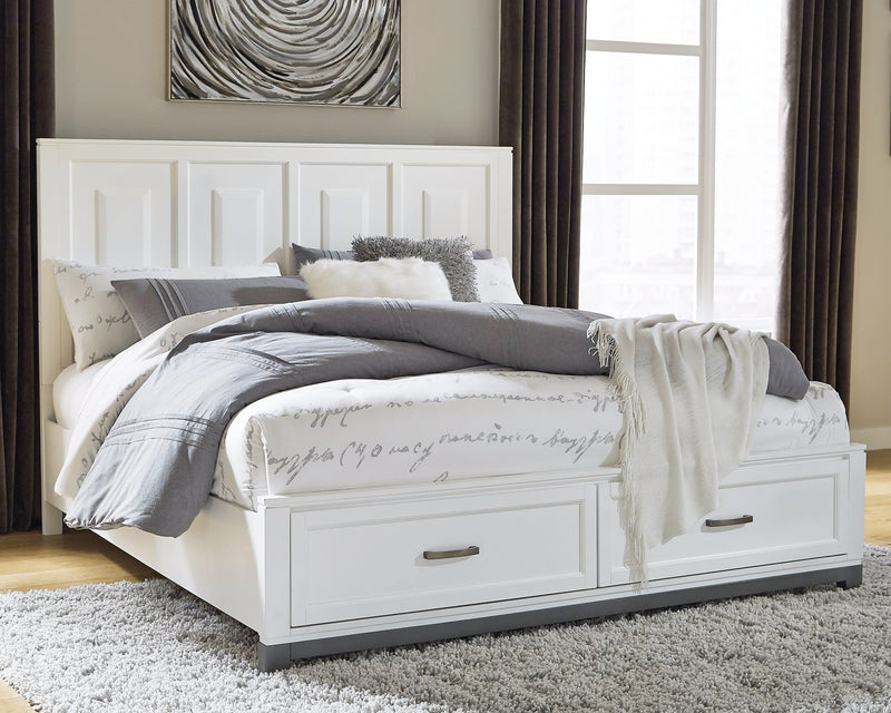 Brynburg Benchcraft Queen Panel Bed with 2 Storage Drawers image