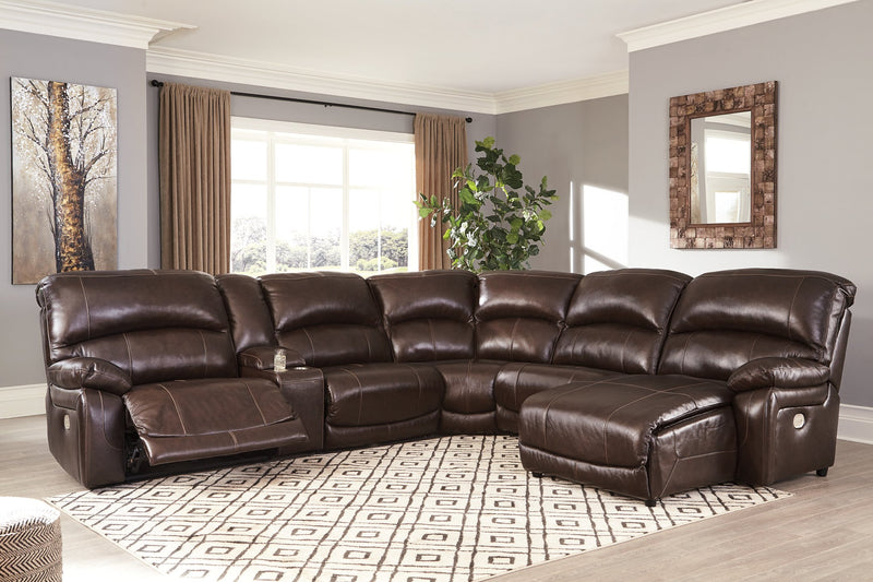 Hallstrung Signature Design by Ashley 6-Piece Power Reclining Sectional with Chaise image