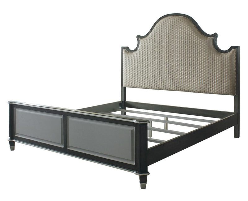 Acme Furniture House Beatrice California King Upholstered Panel Bed in Light Gray 28804CK image