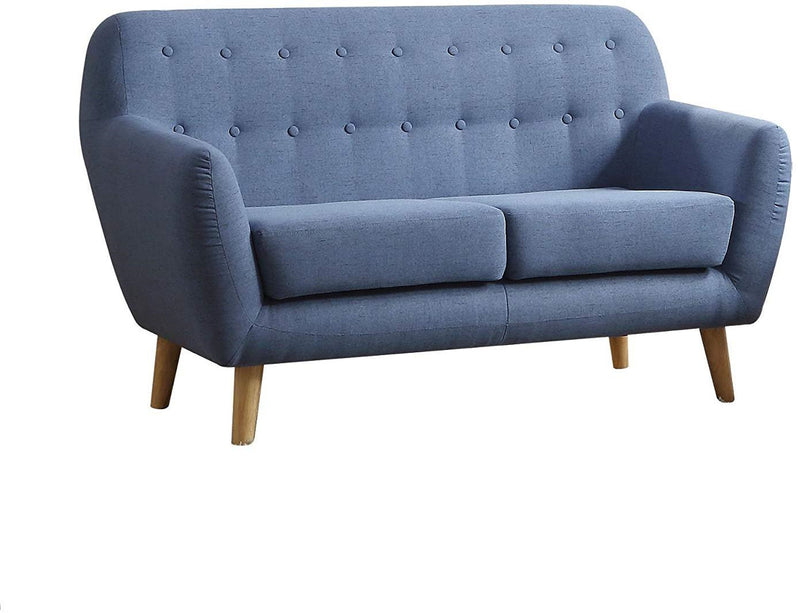 Acme Furniture Ngaio Loveseat in Blue Linen 52656 image
