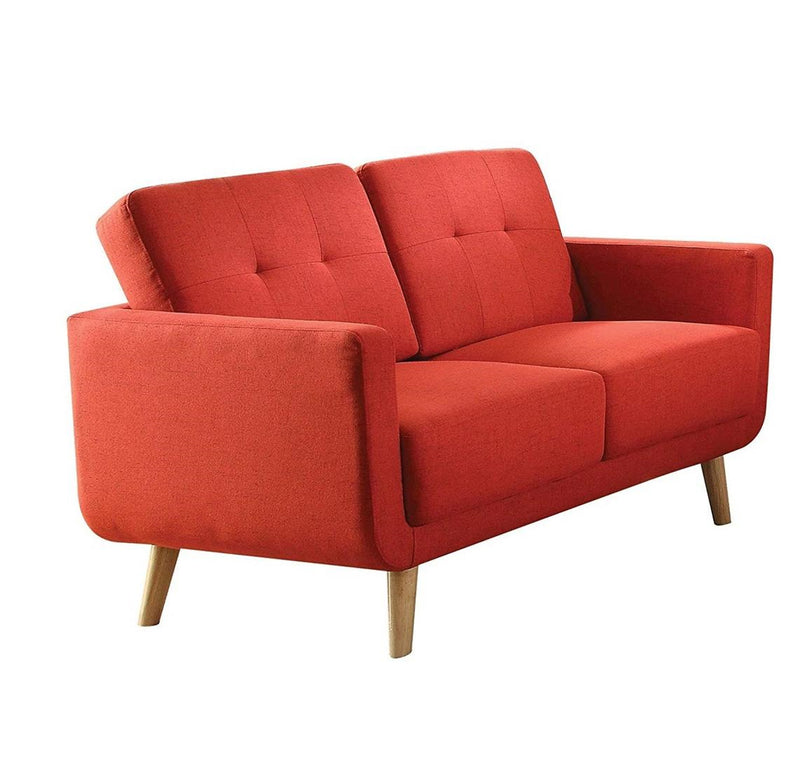 Acme Furniture Sisilla Loveseat in Red Linen 52661 image