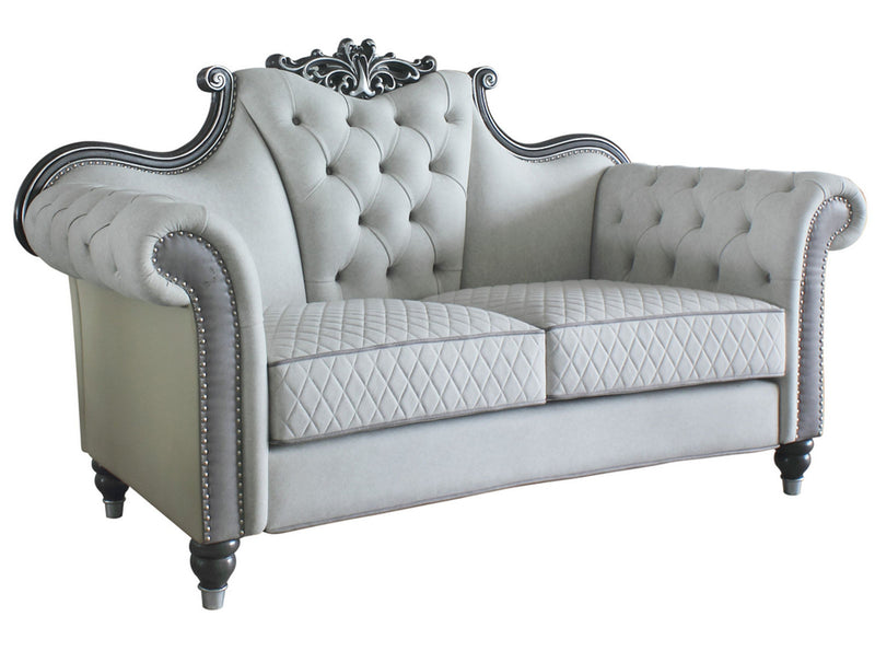 Acme Furniture House Delphine Loveseat in Ivory 58831 image
