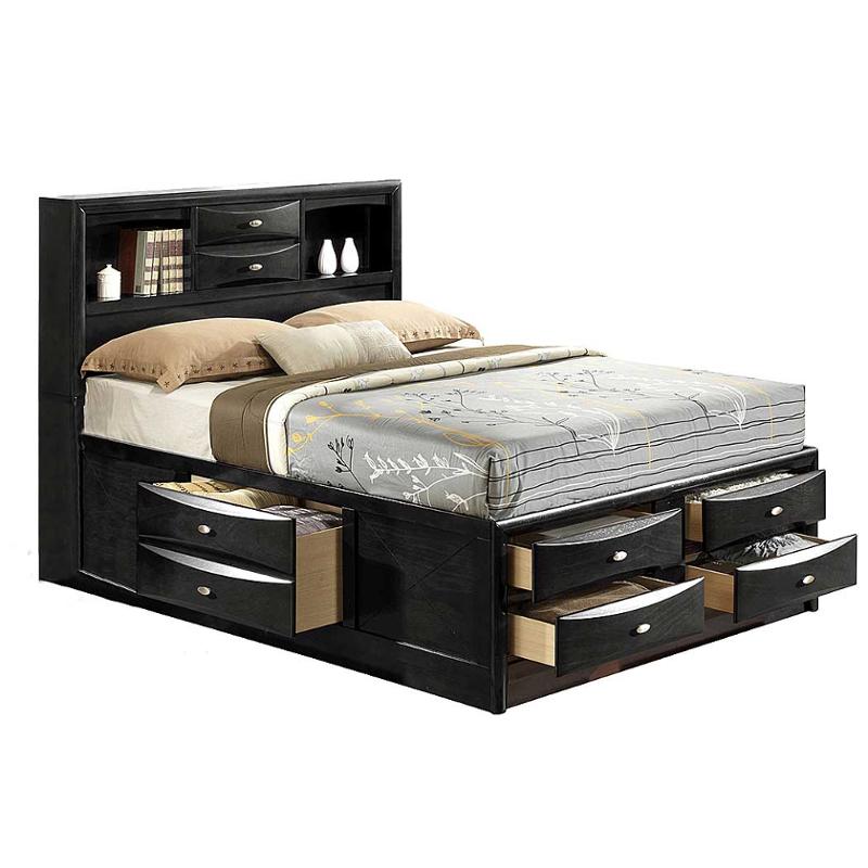 Global Furniture Linda King Storage Bed in Black image