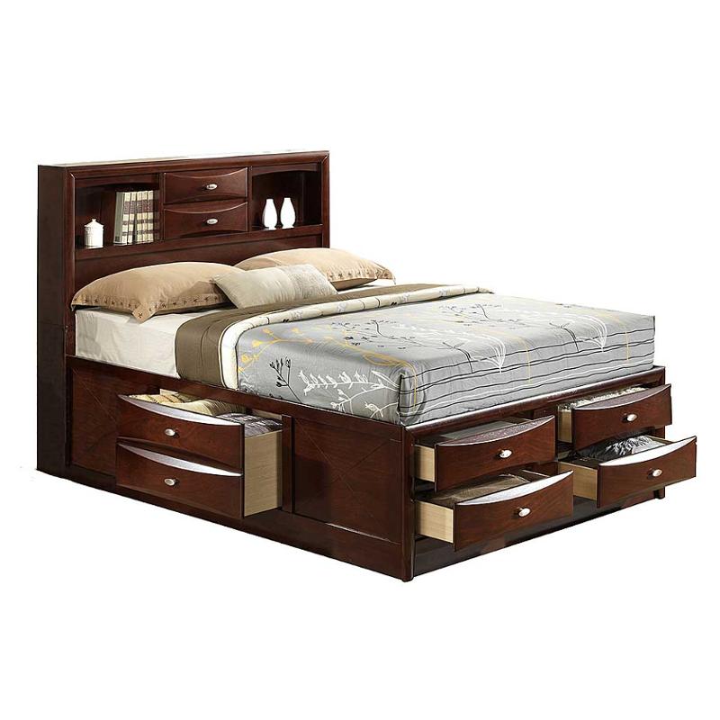 Global Furniture Linda Queen Storage Bed in Merlot image