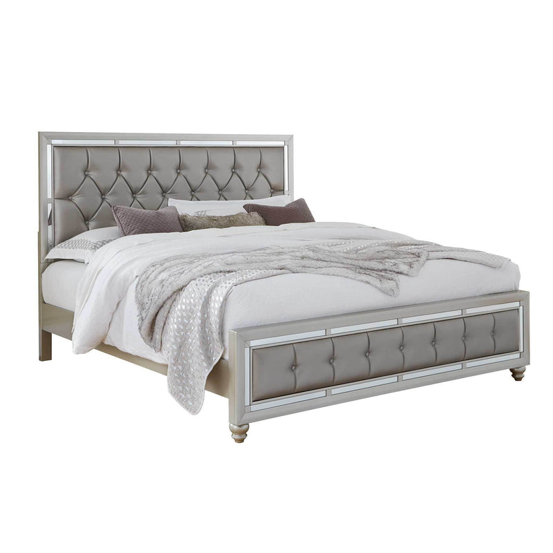 Global Furniture Riley King Platform Bed in Silver image